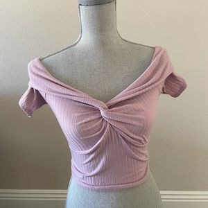Lilac Short Sleeve Crop top
